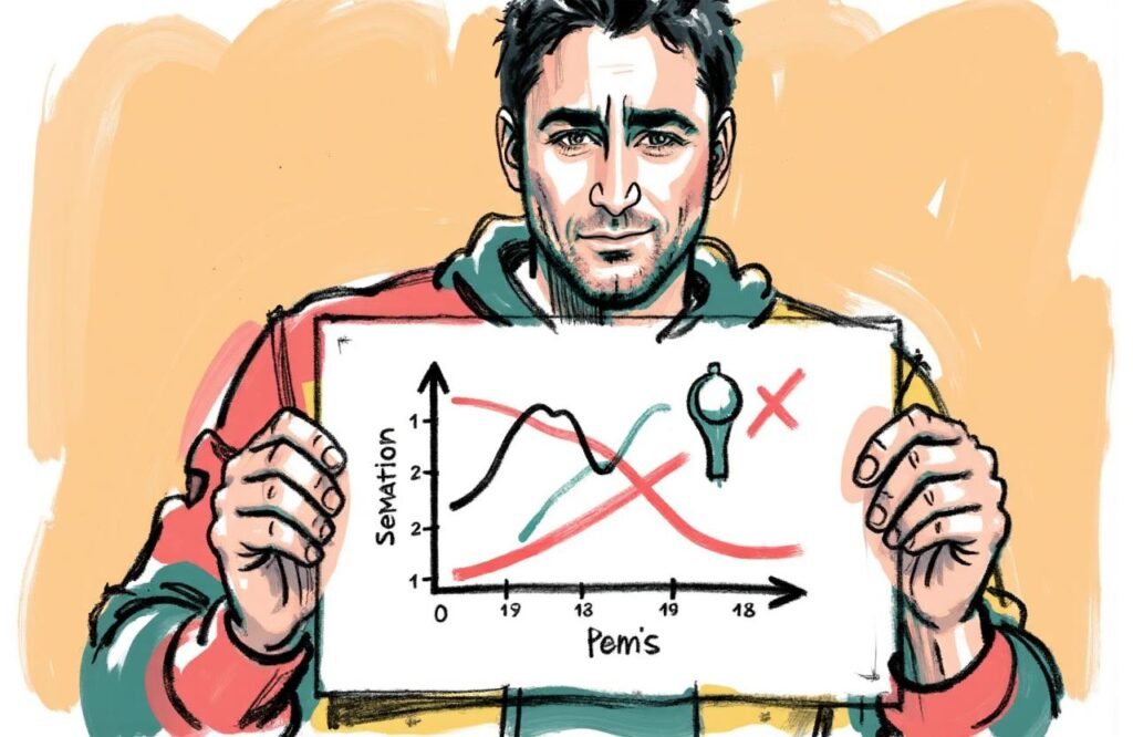 شاب مغربي قلق بشأن تأثير المضاعفات الجراحية المحتملة لعمليات تكبير العضو الذكري على الإحساس والوظيفة الجنسية.