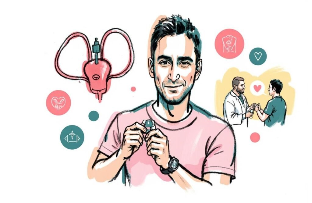 شاب مغربي يستكشف الحالات التي تفيدها مضخات تكبير القضيب وعلاج ضعف الانتصاب، مع توضيح للجهاز الفراغي والحالات.