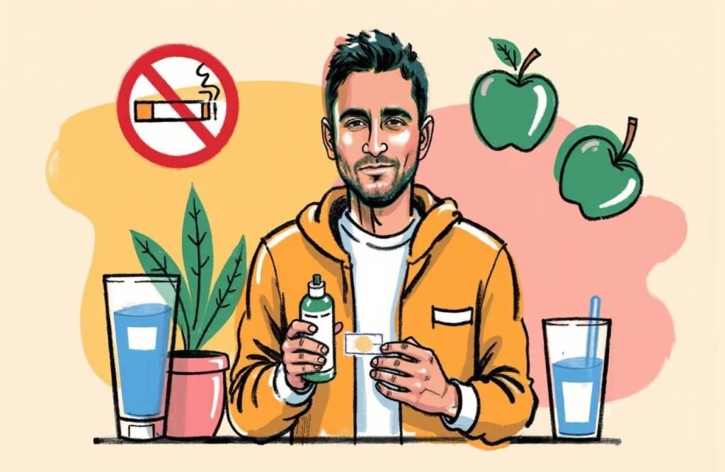 شاب مغربي يمارس عادات الوقاية من الندبات، مع إدراك أهمية ذلك لفهم تأثير جراحات تكبير القضيب على الإحساس.