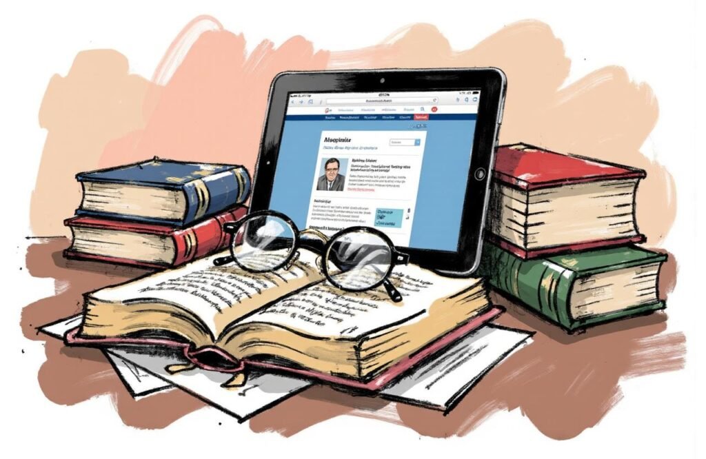 مجموعة من الكتب والمخطوطات التراثية بجانب مصادر علمية حديثة، تمثل المراجع المتاحة لدراسة وصفة داود الأنطاكي لتكبير القضيب وتاريخ الطب العربي.