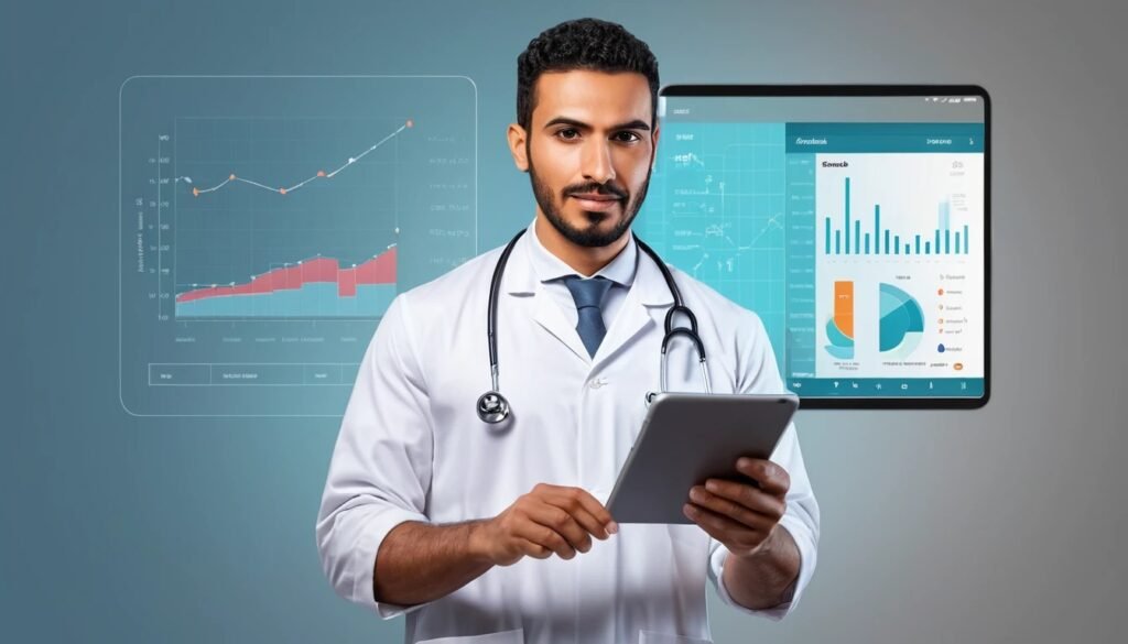 رجل مغربي يبدو واثقًا ومتمكنًا بالمعرفة، يستعد لاتخاذ قرار آمن ومستنير لتجنب مخاطر جراحات تكبير القضيب.