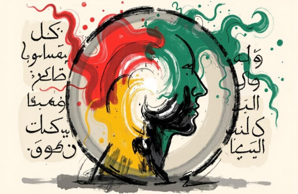 نظرية الأخلاط وتفسيرها لـ وصفة الزيت والعلق لتكبير القضيب رسم توضيحي غني بالألوان يمثل نظرية الأخلاط الأربعة وتفاعلها، كأساس لفهم آلية عمل وصفة الزيت والعلق لتكبير القضيب في الطب القديم.